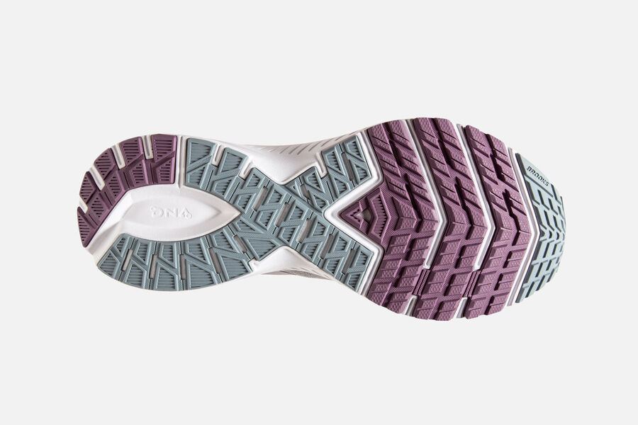 Brooks Launch 7 Road Running Shoes - Womens - Grey/Purple - HT1642597